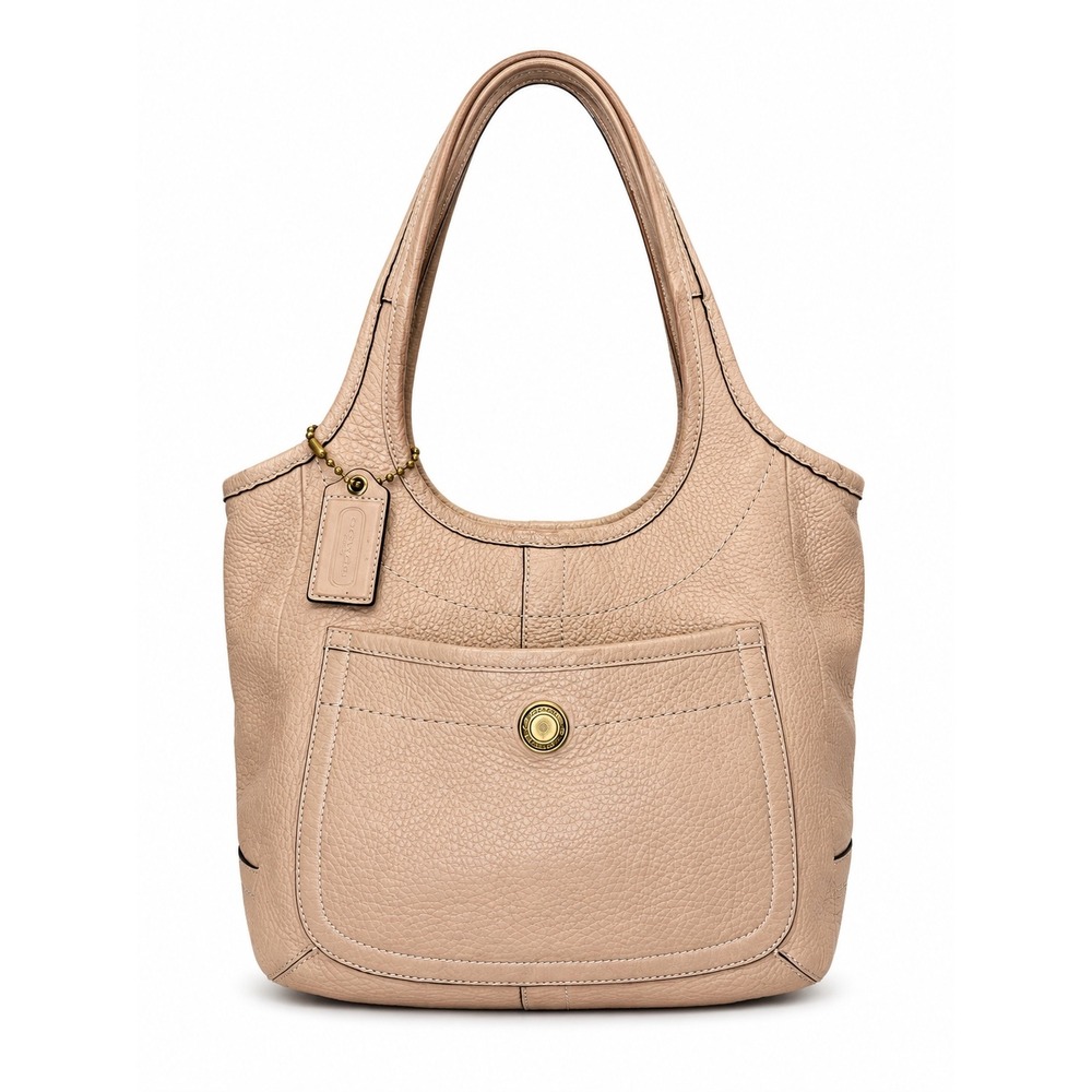Coach Ergo Pleated Hobo Tan Pebbled Leather Shoulder Bag K0782-11615